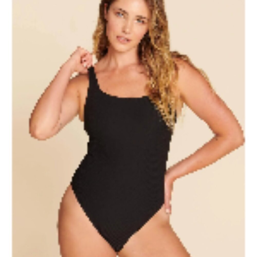 Andie Swim Byron One Piece Ribbed Classic Black - Picture 6 of 8